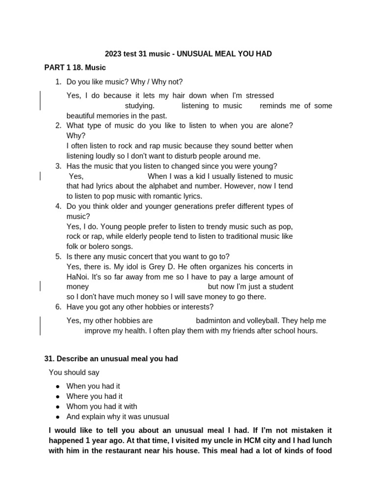 IELTS WRITING | PDF | Meal