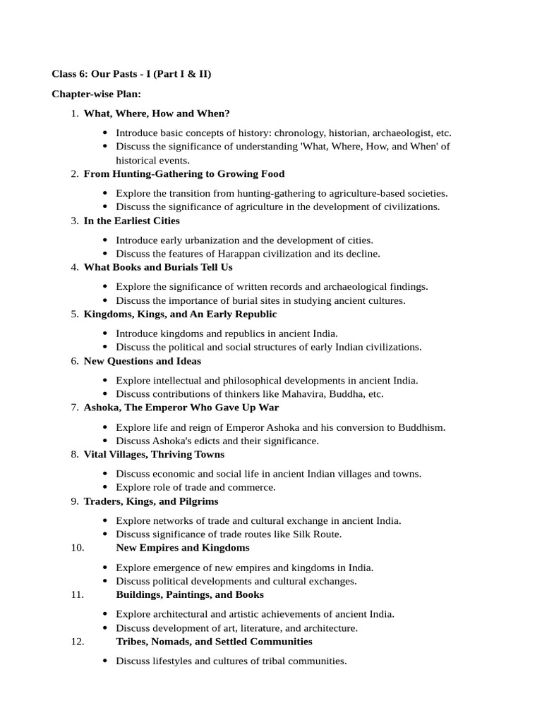 Chapter Wise Plan For Ncert | PDF | Society | Mughal Empire