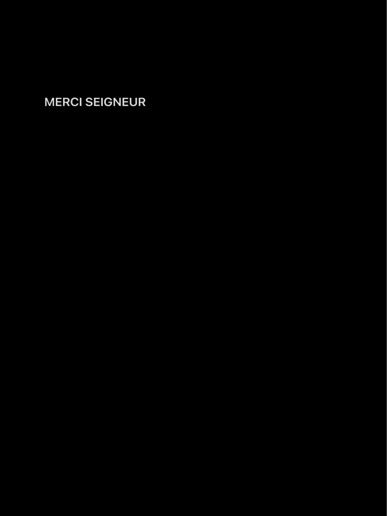 Merci Seigneur | PDF