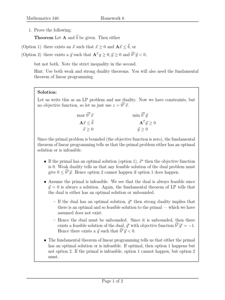 2026spring 340 hw6 Sol | PDF | Linear Programming | Mathematical ...