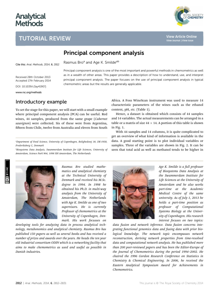 PCA_Bro | PDF | Principal Component Analysis | Regression Analysis