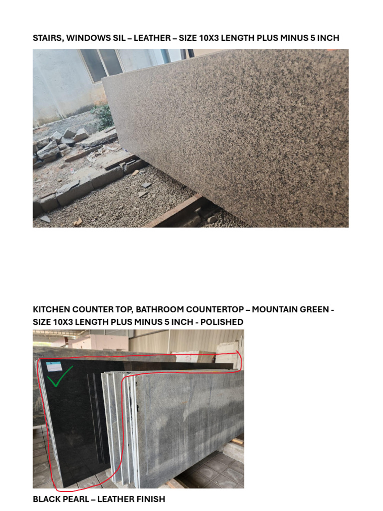 Stone and Tile Selection | PDF