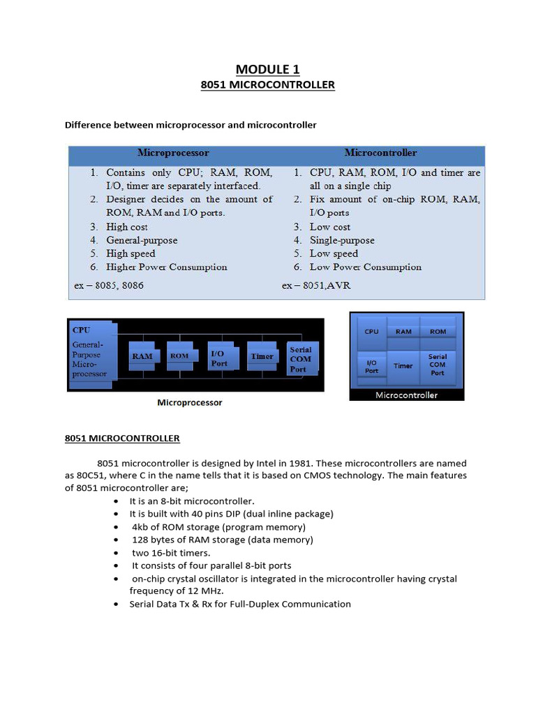 MC Module 1 | PDF | Microcontroller | Computer Engineering
