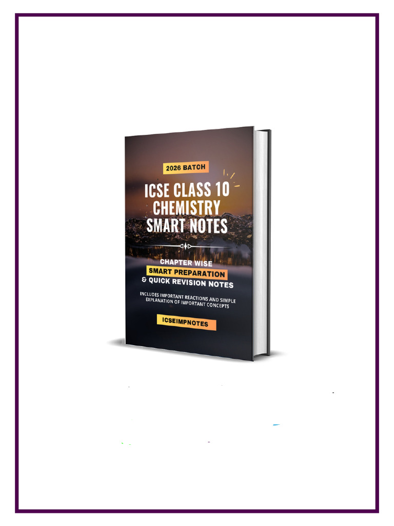 Chemistry Smart Notes ICSEIMPNOTES | PDF | Mole (Unit) | Ion