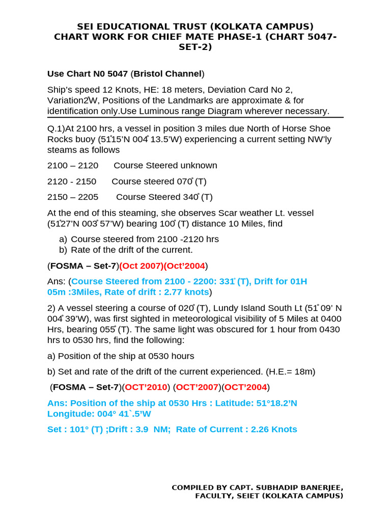 Chart 5047 Set 2 | PDF