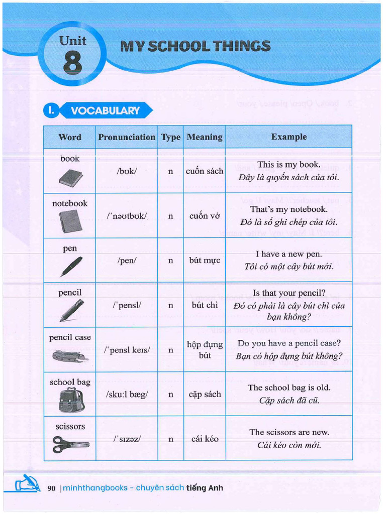 g3. Unit 8. My School Things | PDF