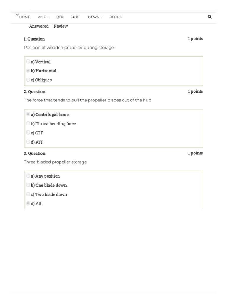 Module 17 Mock Test - 3 | PDF | Propeller | Thrust