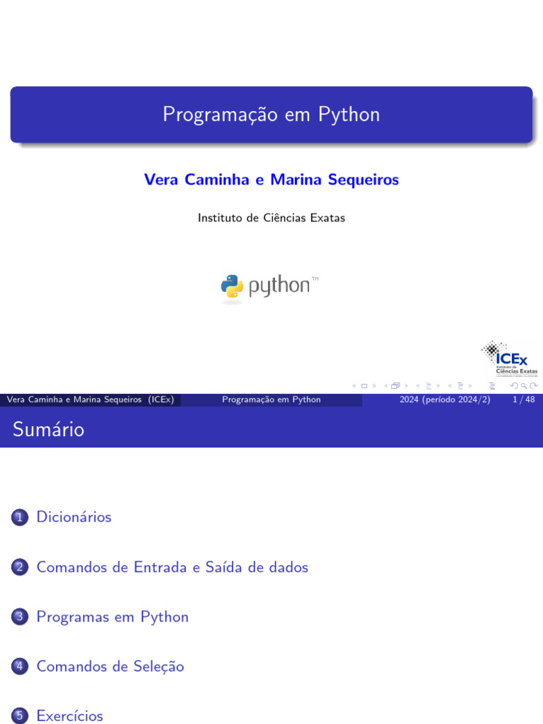 Aula 4 | PDF | Compilador | Python (linguagem de programação)