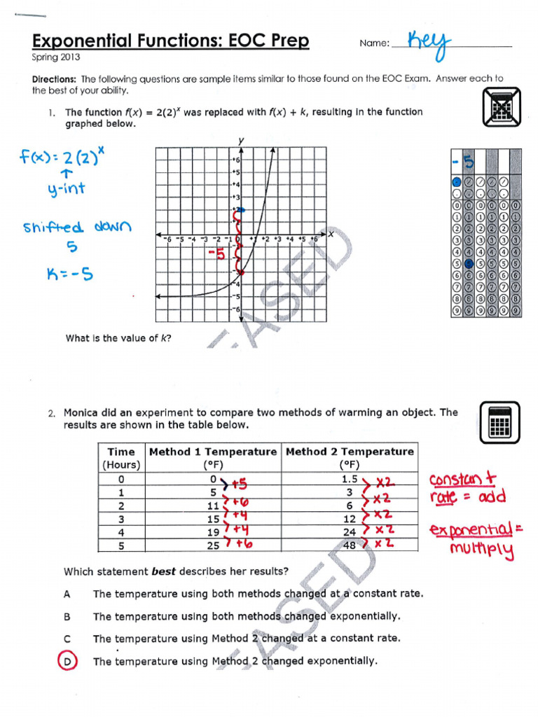Exponents Prep Pack Solutions | PDF