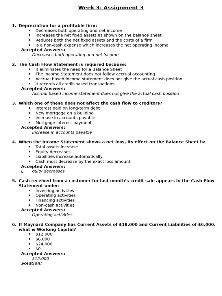 Week 3 | PDF | Balance Sheet | Equity (Finance)
