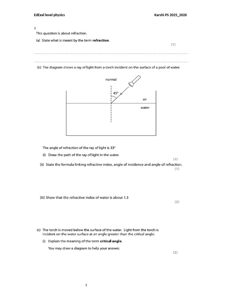 Class Test 3 | PDF