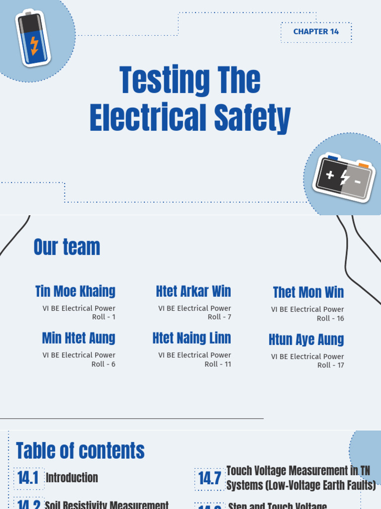 Testing The Electrical Safety | PDF | Electrical Resistance And ...