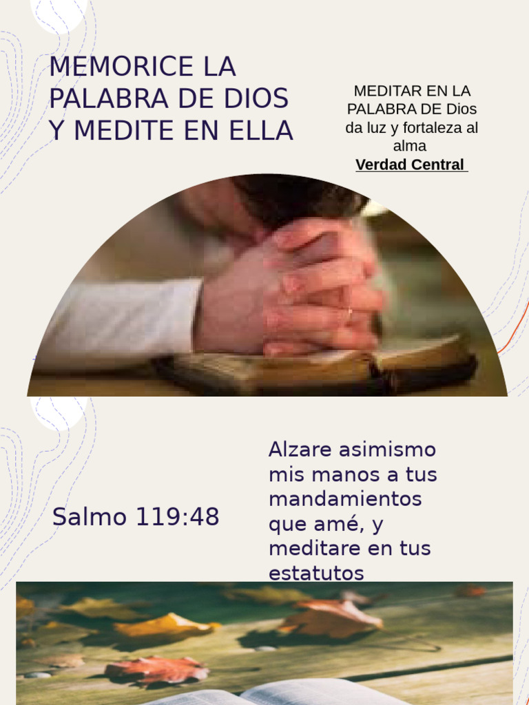 Memorice La Palabra de Dios y Medite En | PDF | Biblia | Dios