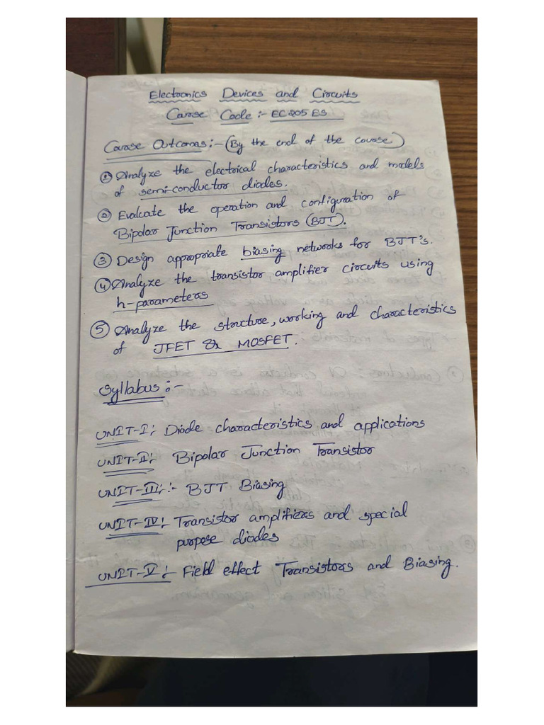 Edc Notes | PDF