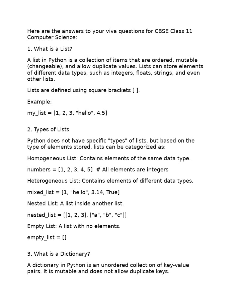CS Viva | PDF | Data Type | Software Engineering