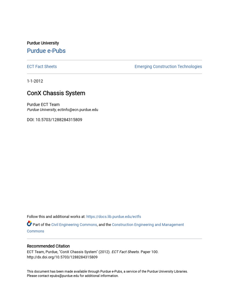 ConX Chassis System | PDF | Welding | Construction