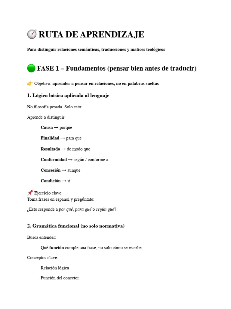 Ruta de Aprendizaje | PDF | Traducciones | Gramática