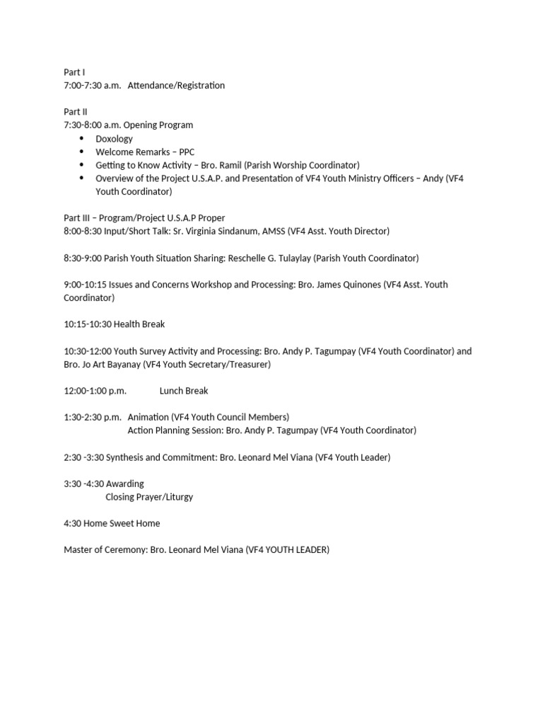 USAP Program Flow | PDF