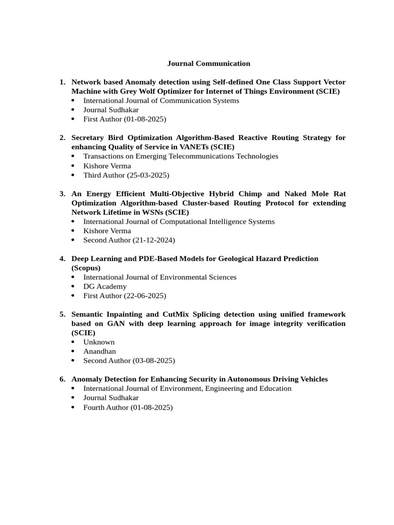 Journal Communication | PDF