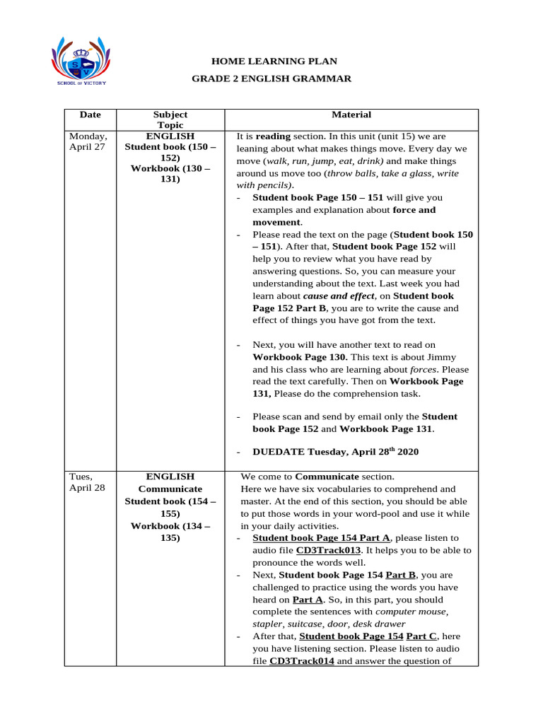 HLP 3 Grade 2 English Grammar | PDF | Cognition | Communication