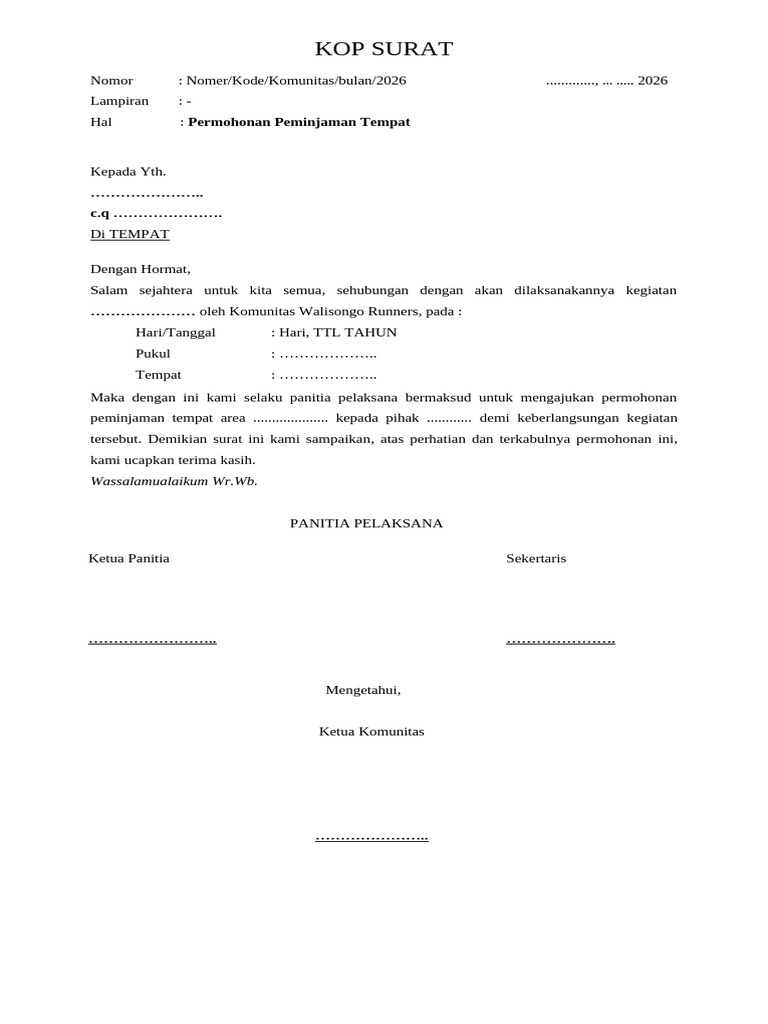 Template Surat | PDF