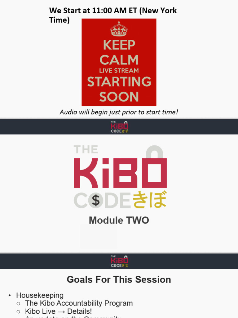 Kibo Code Module 2 | PDF