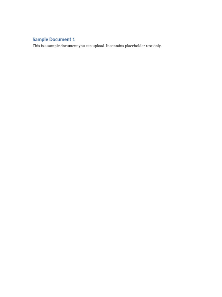 Sample Document 1 | PDF