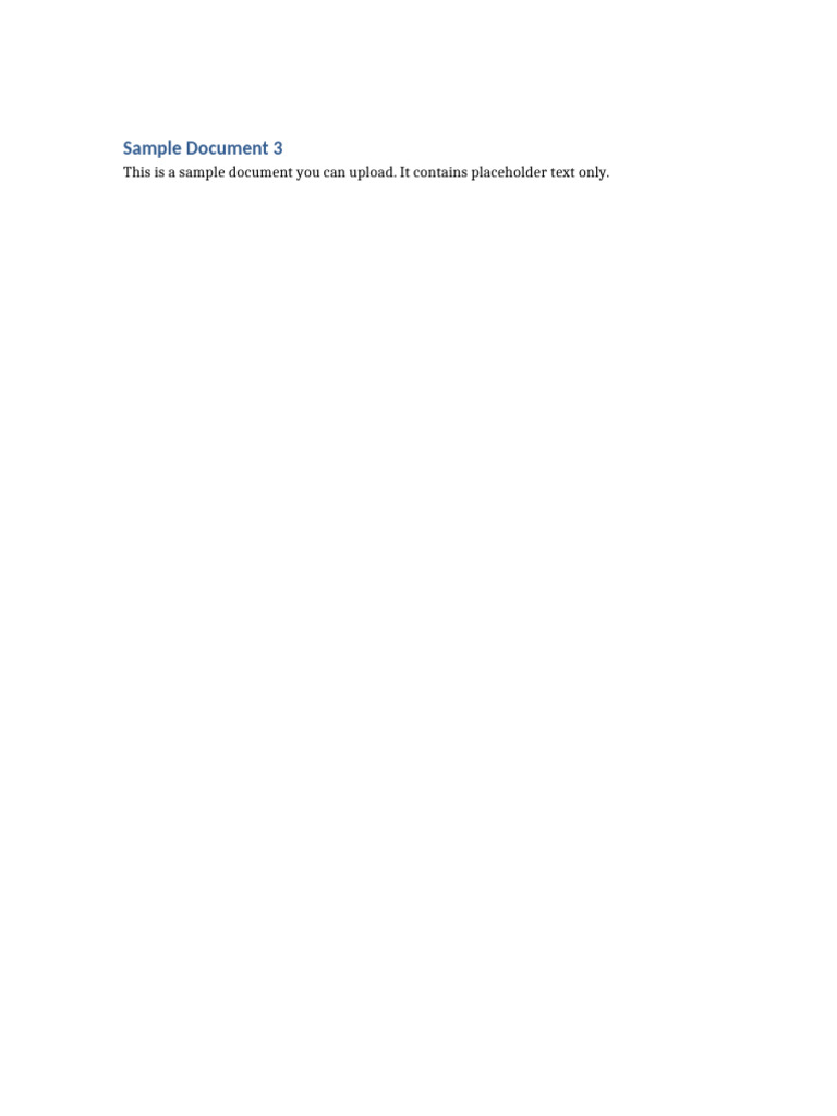 Sample Document 3 | PDF