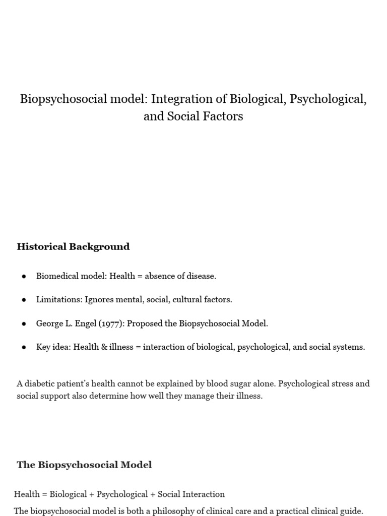 Descriptor 1.2 Biopsychosocial Model | PDF | Major Depressive Disorder ...
