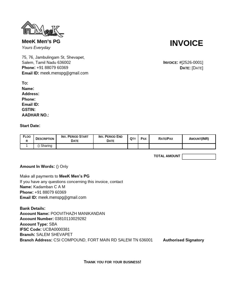 Draft Invoice | PDF