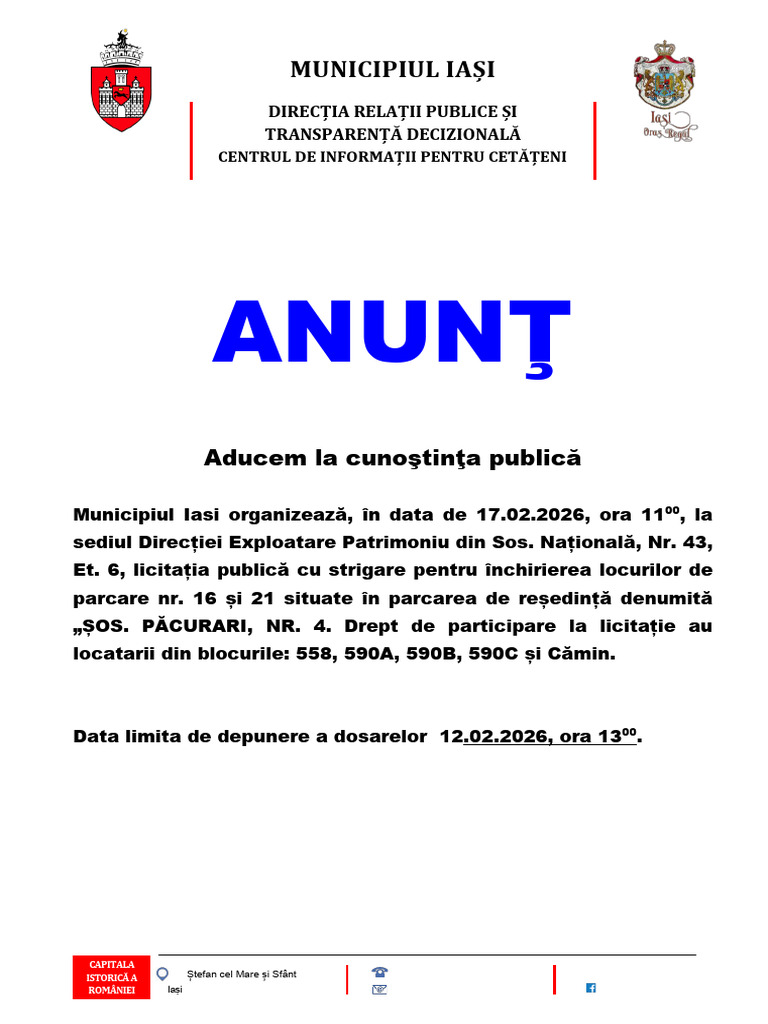 Licitatie Pacurari | PDF