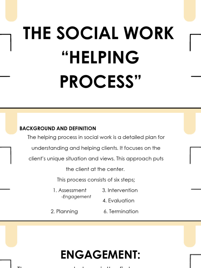 Social Work Helping Process | PDF | Psychotherapy | Social Work