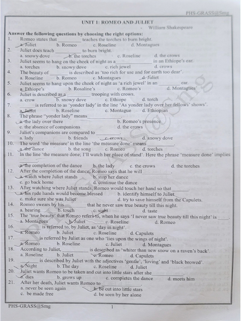 II PUC ENGLISH Study Material 2025-26 | PDF