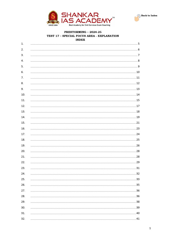 SHANKAR IAS Prelims 2025 Test 17 Solutions | PDF | Coffee | Paralympic ...