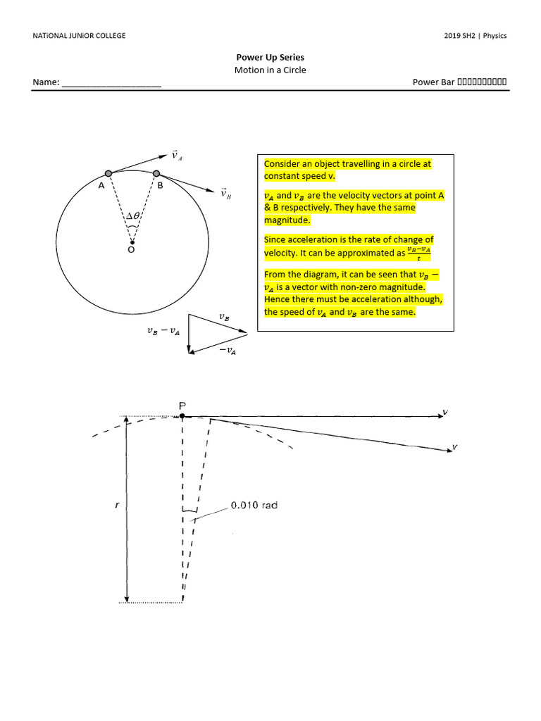 06 Motion in A Circle Solution | PDF | Acceleration | Force