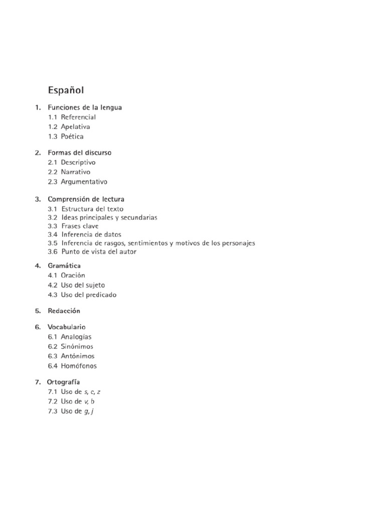Temario UNAM Área 1 2026 | PDF
