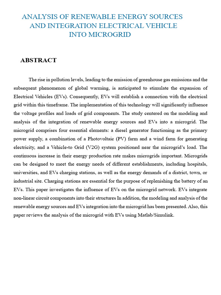 Analysis of Renewable Energy Sources | PDF