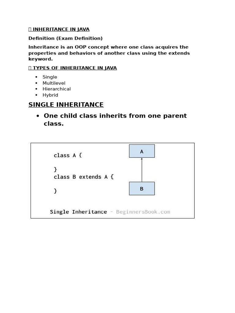 ? Inheritance in Java | PDF