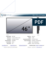 NEC Display P462 Technical Drawing