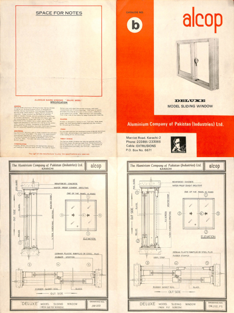 646 Alcop Sliding Window Profiles. | PDF