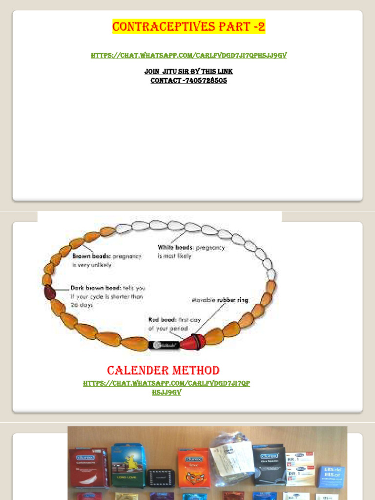 Contraception Part 2 by Jitu Sir . | PDF | Birth Control | Combined ...