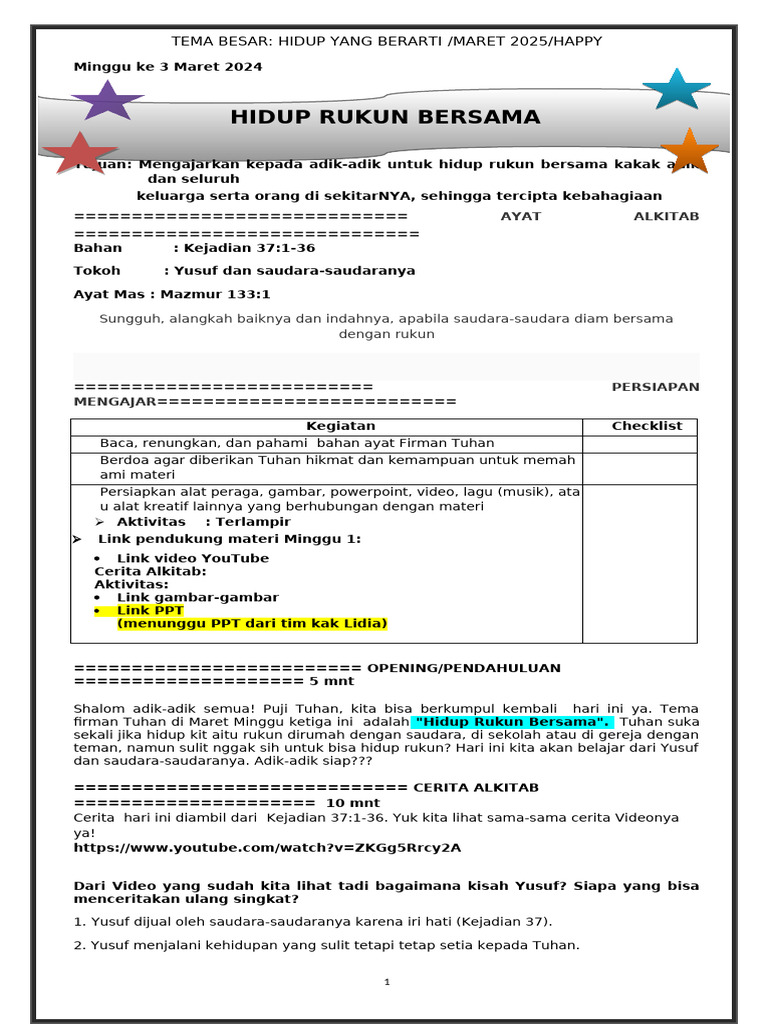 Fix Lesson Plan Happy m3 Maret 2025 | PDF