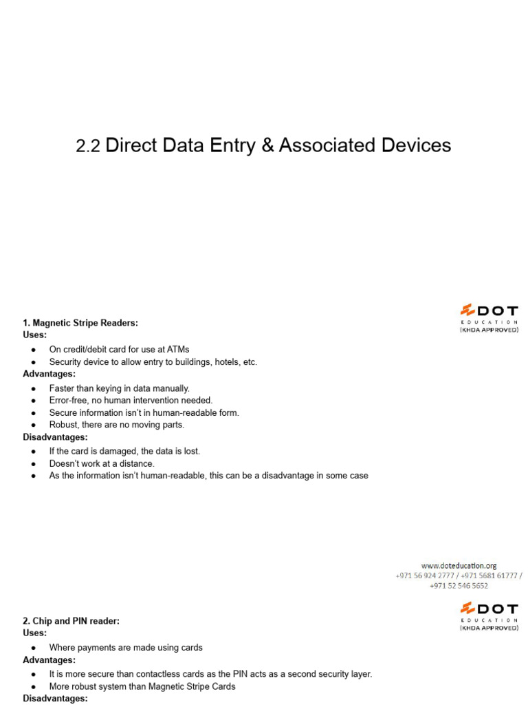 2.2 Direct Data Entry & Associated Devices | PDF | Radio Frequency ...