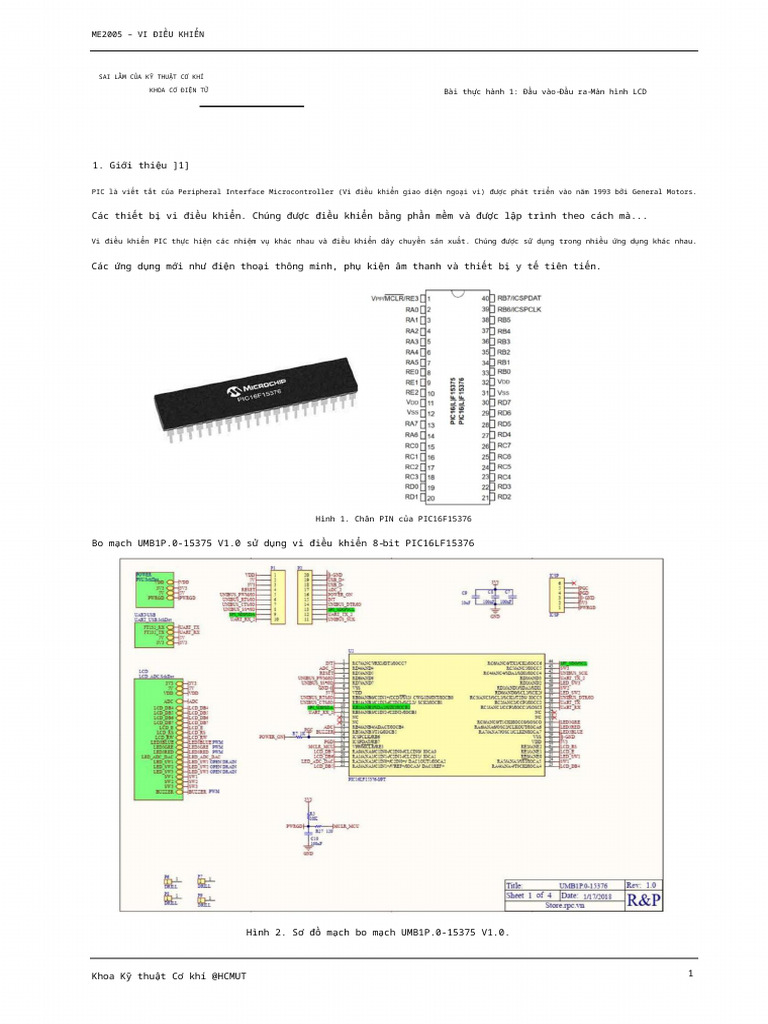 MCU - LAB - 01 - Input Output LCD - VIET | PDF