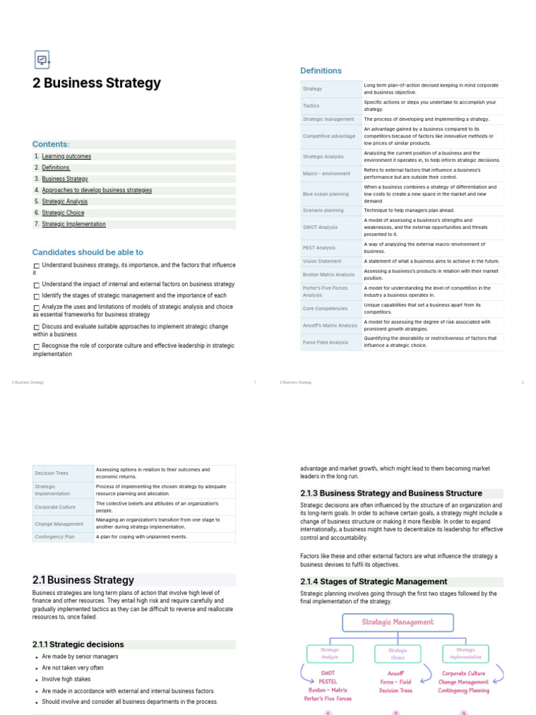 2 Business Strategy-Merged. | PDF | Strategic Management | Swot Analysis