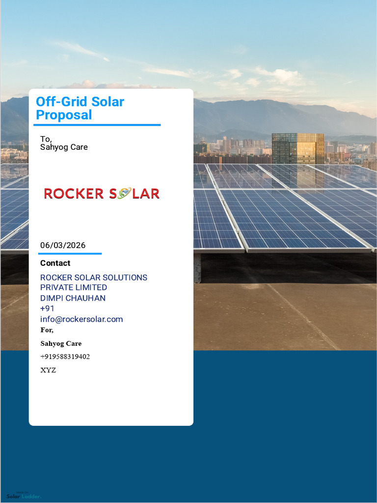 Off Grid - Proposal Editor - SolarLadder | PDF | Solar Power ...