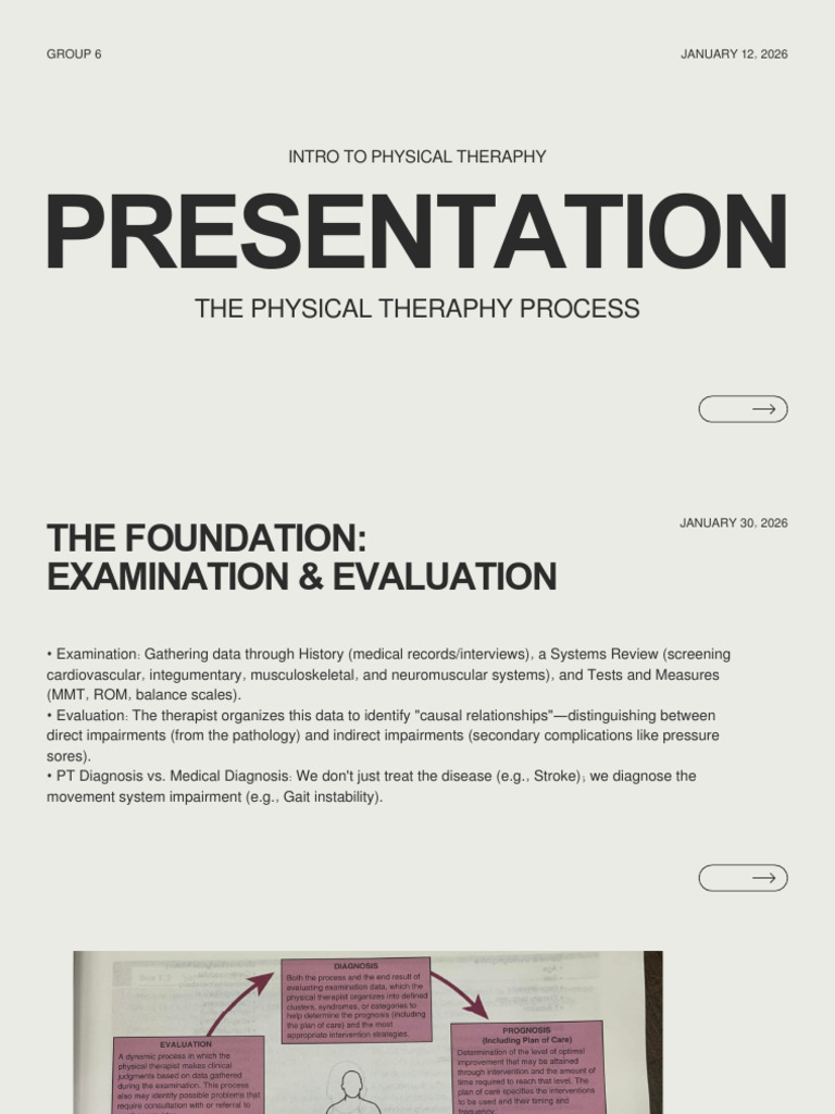 The Pt Process | PDF | Physical Therapy | Clinical Medicine