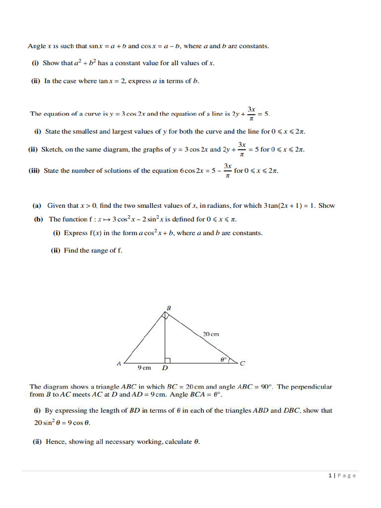 Trigonometry P1 Book New | PDF