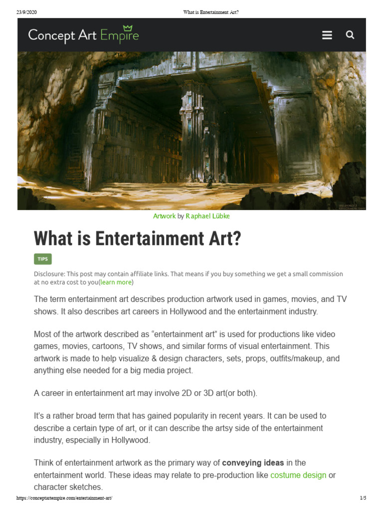 What is Entertainment Art_ | PDF