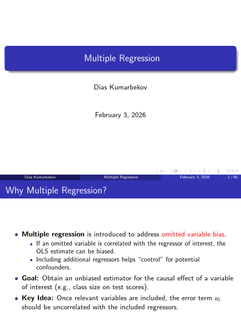 Lecture Week 3 | PDF | Ordinary Least Squares | Errors And Residuals